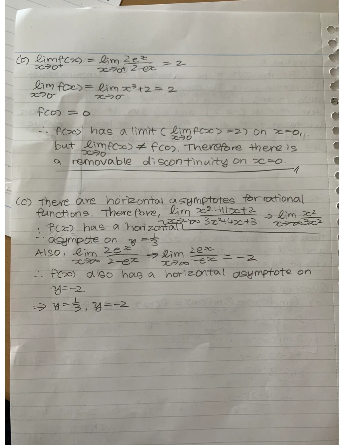 Scanned page 4 of the student's test